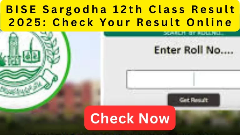 BISE Sargodha 12th Class Result 2025