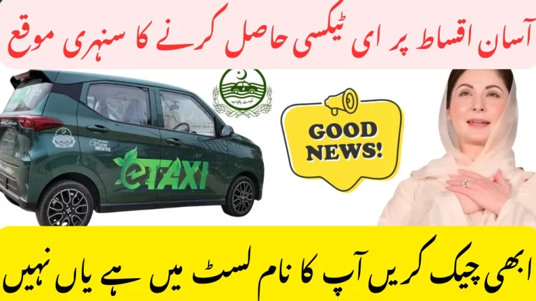 CM Punjab E Taxi Scheme