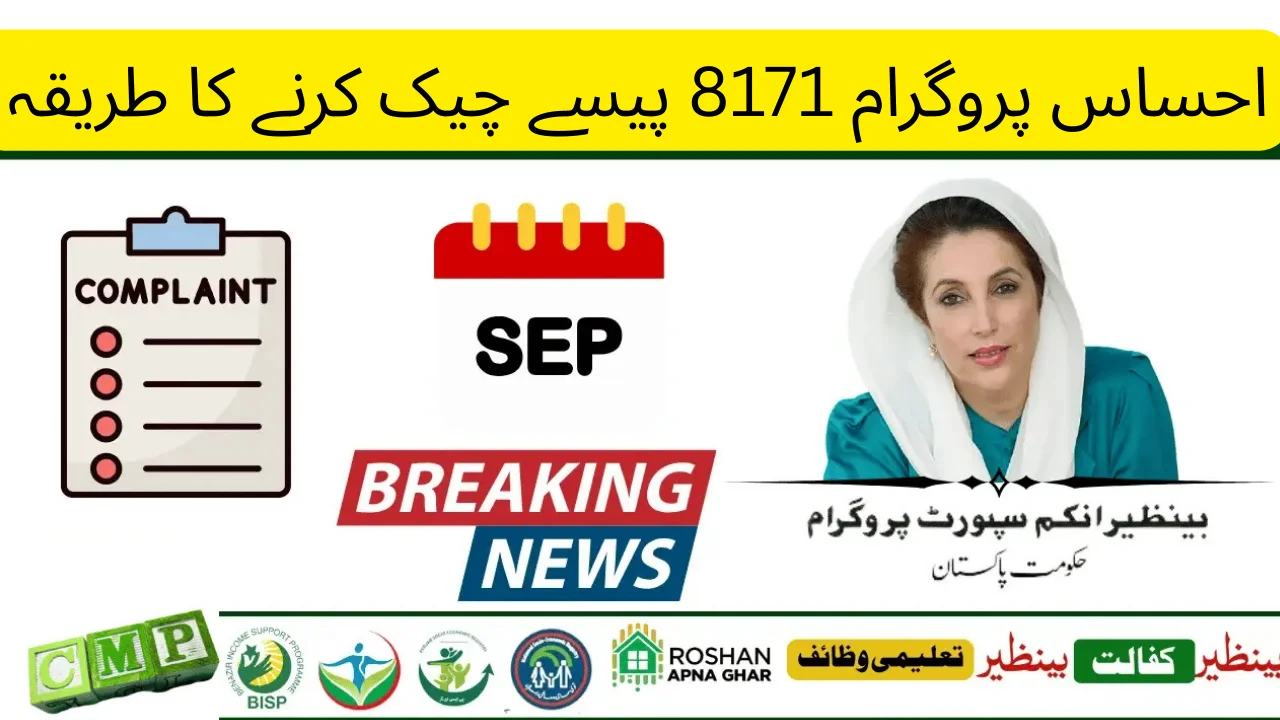 احساس پروگرام 8171 پیسے چیک کرنے کا طریقہ